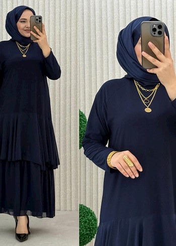 Uzun Gri Salaş Kadın Elbise - Görsel 3