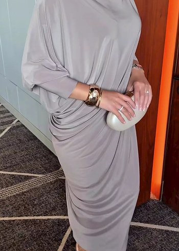 Yeni sezon Sandy kumaş Elbise - Görsel 4