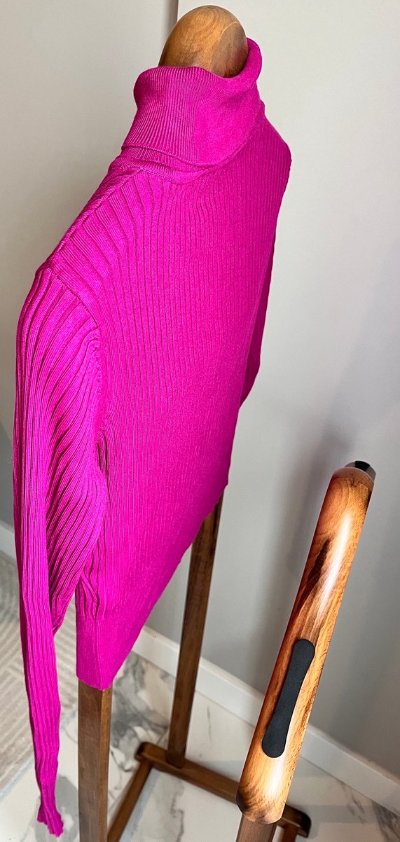 ADL Mor-pembe Kadın Balıkçı Yaka Triko Kazak - Görsel 3