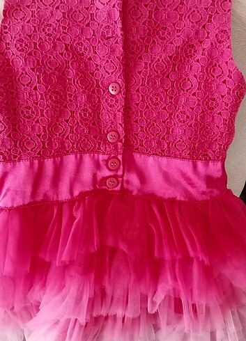 24-36 Ay Beden LCW kız çocuk pembe tüllü elbise