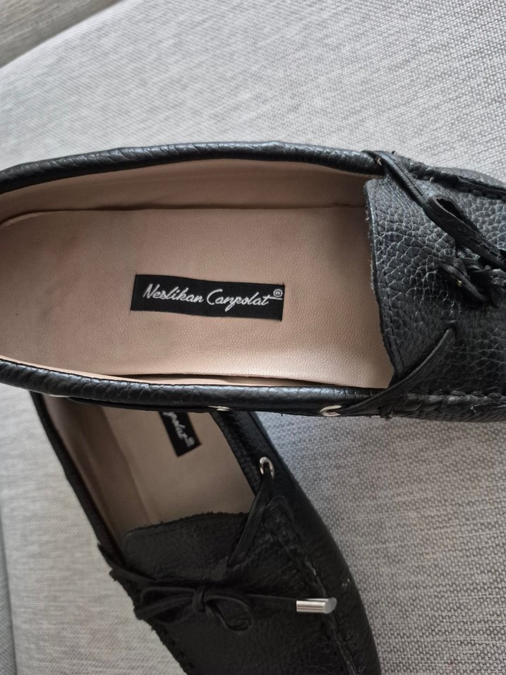 36 numara Siyah Deri Ayakkabı - Görsel 3