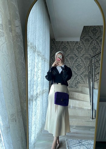 Mor Örgü Kadın Clutch Çanta - Görsel 4