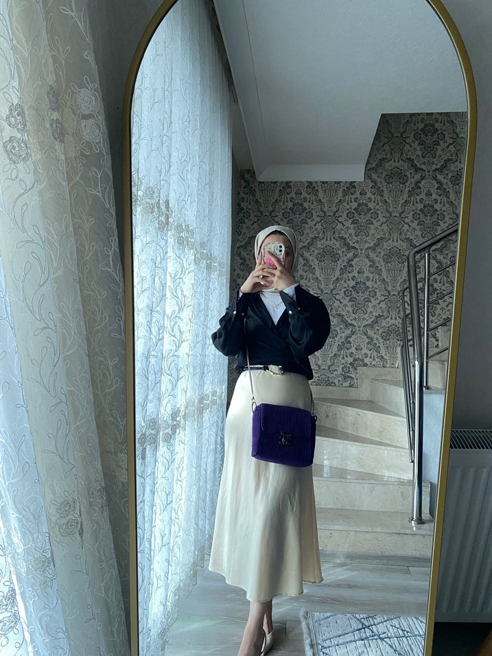 Mor Örgü Kadın Clutch Çanta - Görsel 4