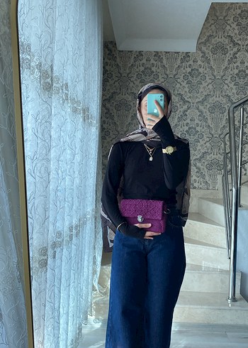 Mor Örgü Bel Detaylı Kadın Çanta - Görsel 4