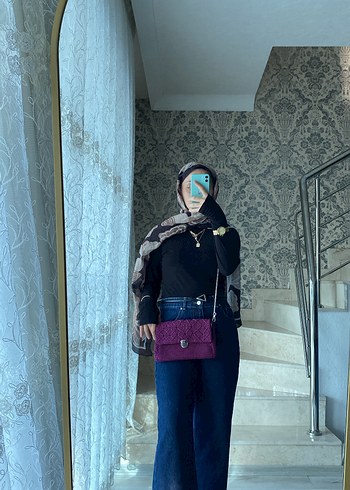 Mor Örgü Bel Detaylı Kadın Çanta - Görsel 5