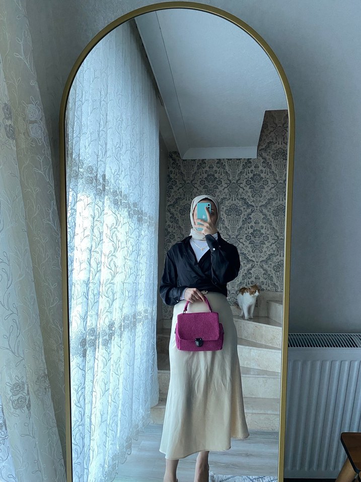 Pembe Bağlamalı Desenli Kadın Çanta - Görsel 3