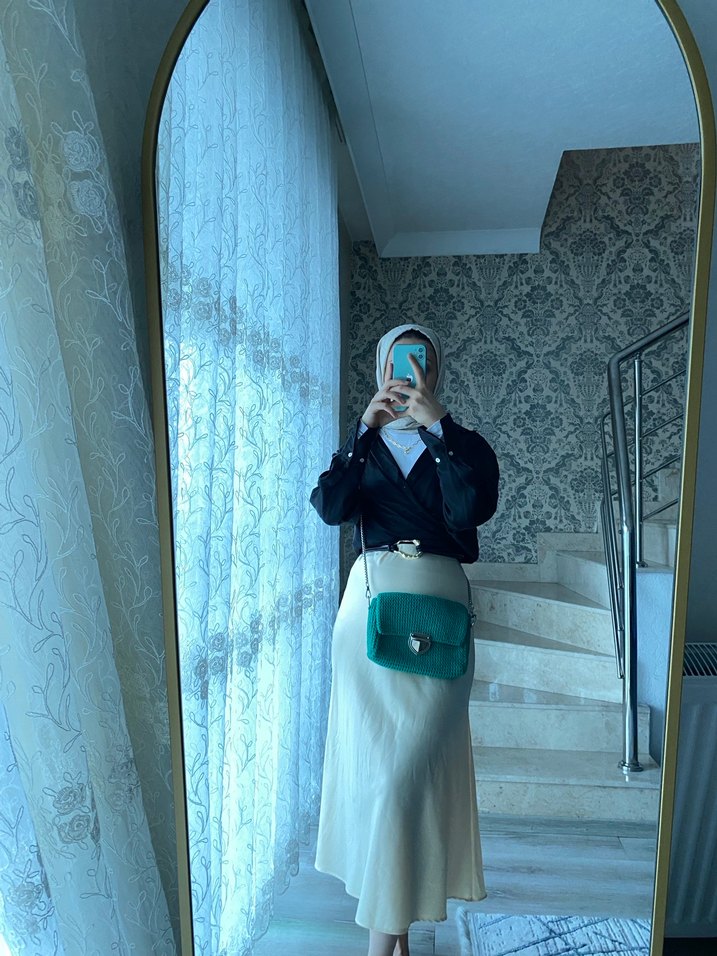 Turkuaz Kadın Çapraz Çanta - Görsel 5