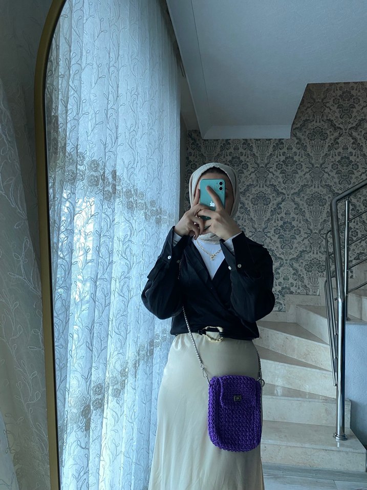 Mor Örgü Telefon Kılıfı - Görsel 3