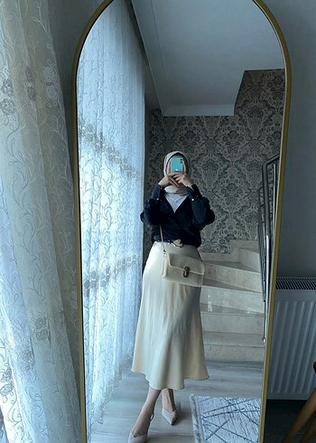 Drapeli Beyaz Kadın Kadın Çantası - Görsel 3