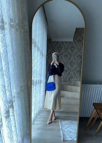 Günlük Kullanıma Uygun Kadın Mavi Çapraz Çanta - Görsel 6