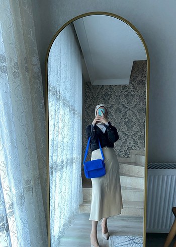 Günlük Kullanıma Uygun Kadın Mavi Çapraz Çanta - Görsel 5