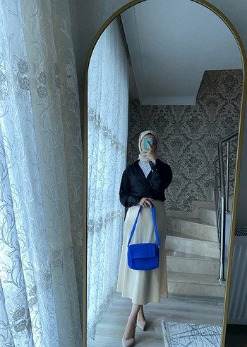 Günlük Kullanıma Uygun Kadın Mavi Çapraz Çanta - Görsel 2