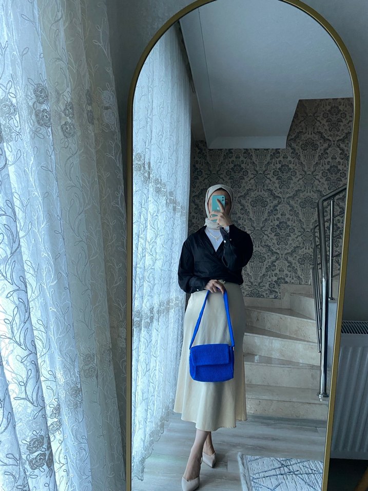 Günlük Kullanıma Uygun Kadın Mavi Çapraz Çanta - Görsel 2