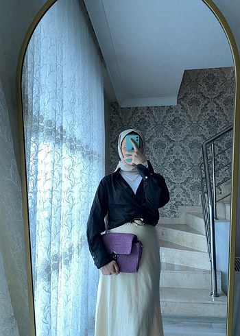 Mor Triko Kemerli Kadın El Çantası - Görsel 3