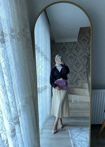 Mor Triko Kemerli Kadın El Çantası - Görsel 6