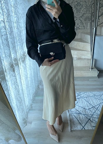 Siyah örme çanta - Görsel 4