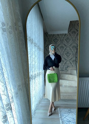 Yeşil Örgü Kadın Çanta - Görsel 4