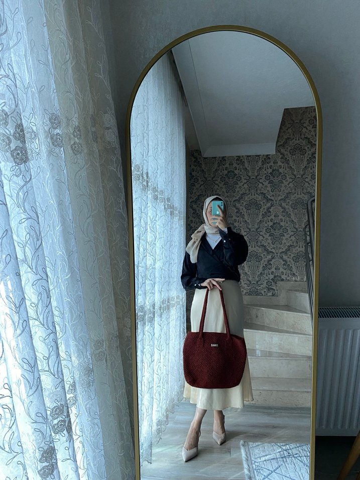 Bordo Kadın Günlük Omuz Çantası - Görsel 3