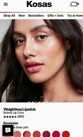 Beden Kosas Weightless Lipstick Rosewater