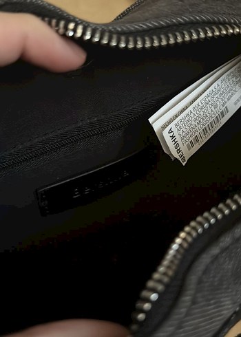 Bershka Tokalı Siyah Denim Rock Grunge Goth Punk Çanta
