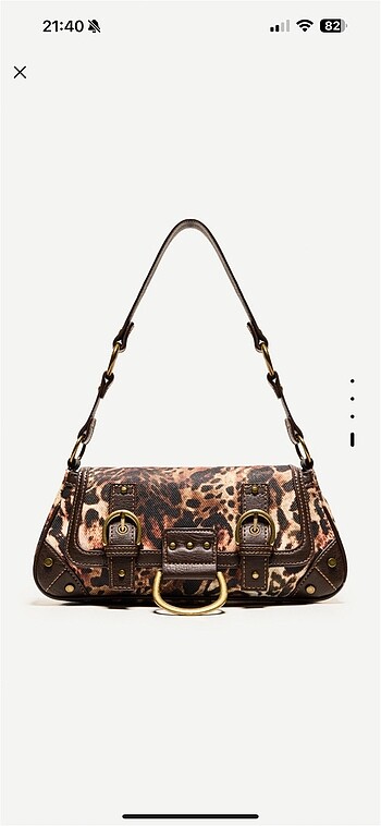 bershka leopar çanta vintage y2k
