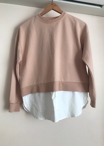Bej Kadın Oversize Sweatshirt - Görsel 2