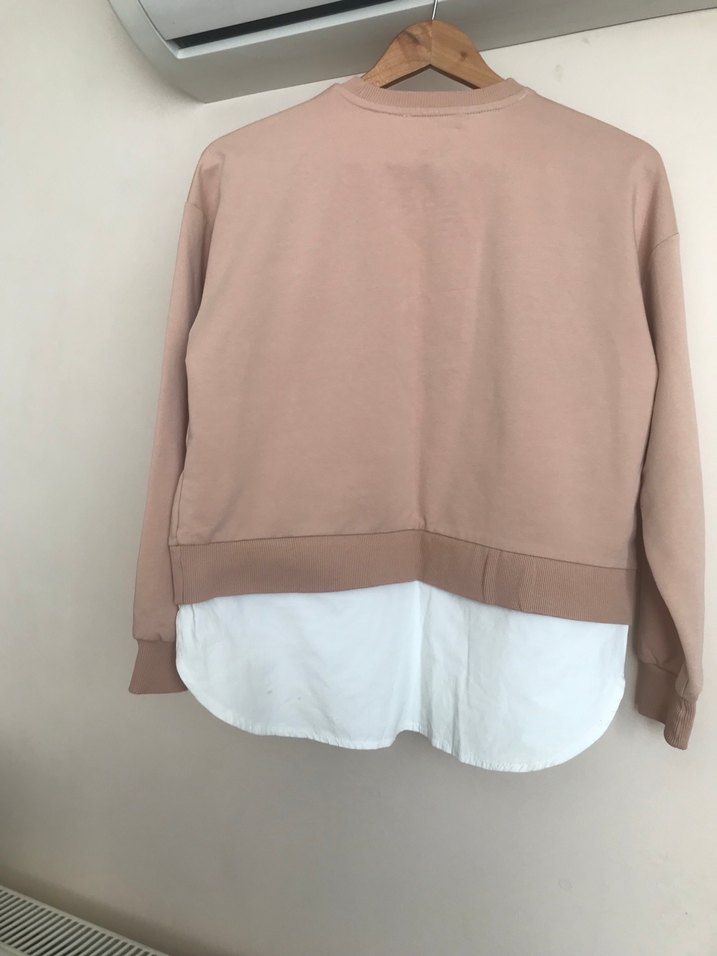 Bej Kadın Oversize Sweatshirt - Görsel 3