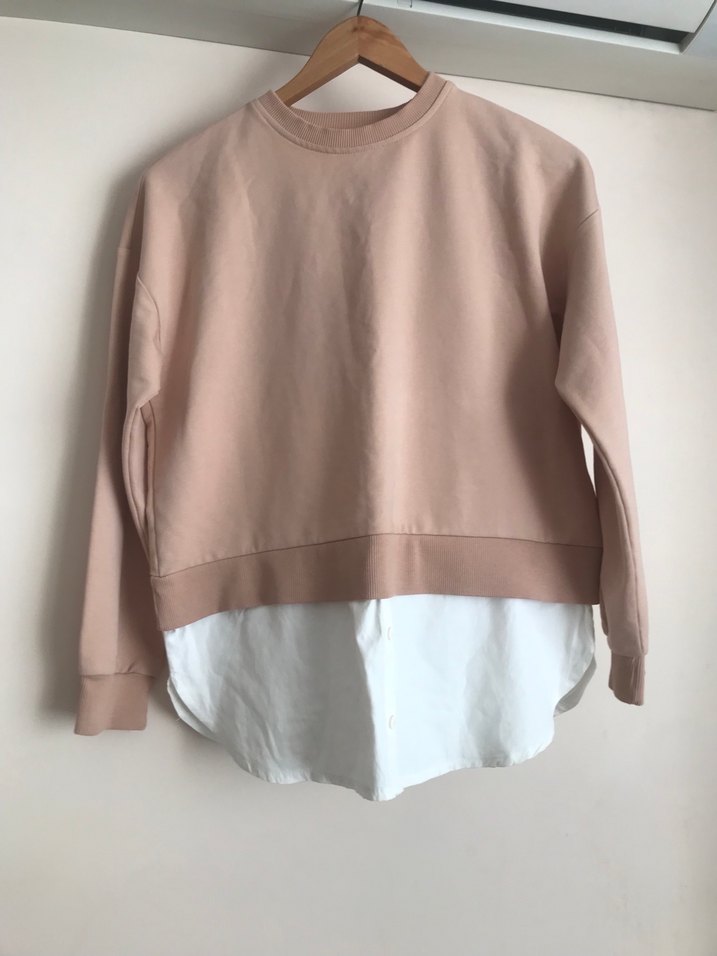 Bej Kadın Oversize Sweatshirt - Görsel 2