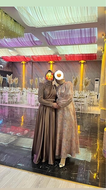 40 Beden pembe Renk Gül kurusu tesettür abiye elbise