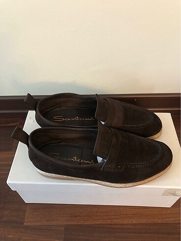 Santoni SANTONİ KAHVERENGİ SÜET ERKEK AYAKKABI(41 NO)