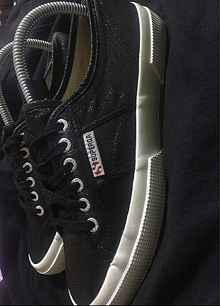 39 Beden siyah Renk Superga Ayakkabı