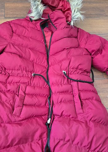 l Beden bordo Renk Bordo Kürklü Mont