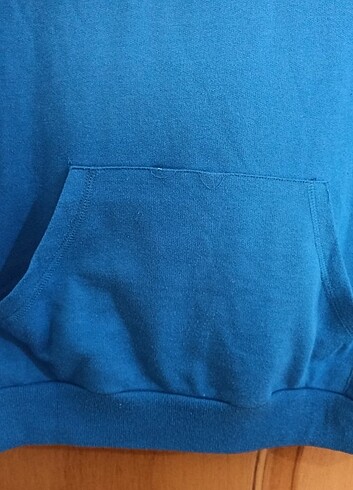 xl Beden XL Kapüşonlu Mavi T-shirt