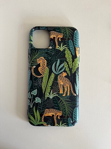 Yeşil renk orman desenli kılıf- iphone 11