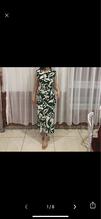 Zara saten elbise