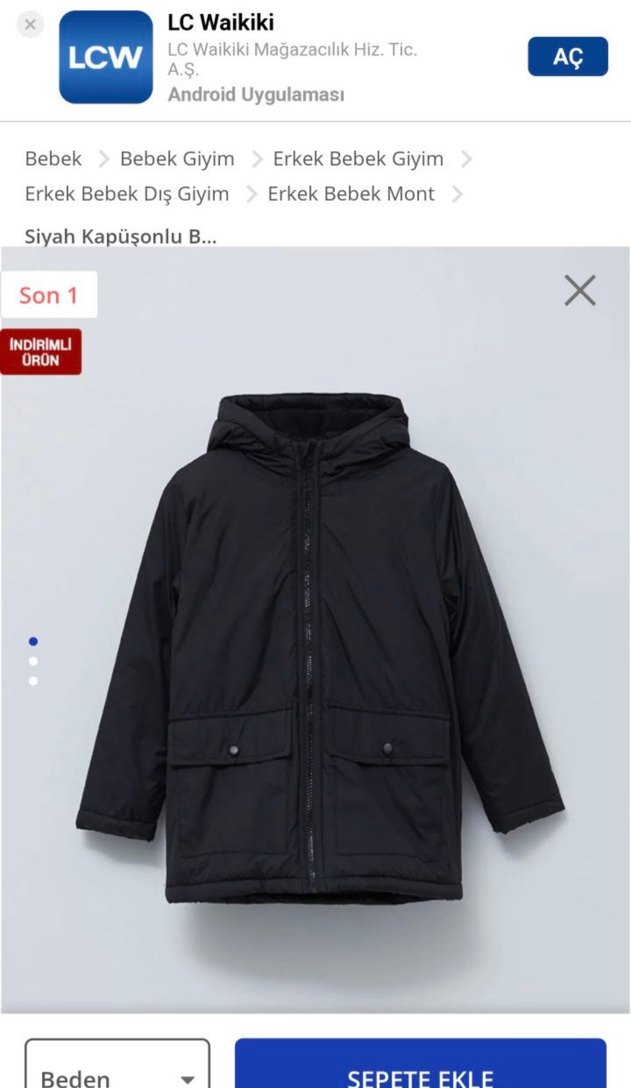 lcwaikiki çocuk mont - Görsel 5