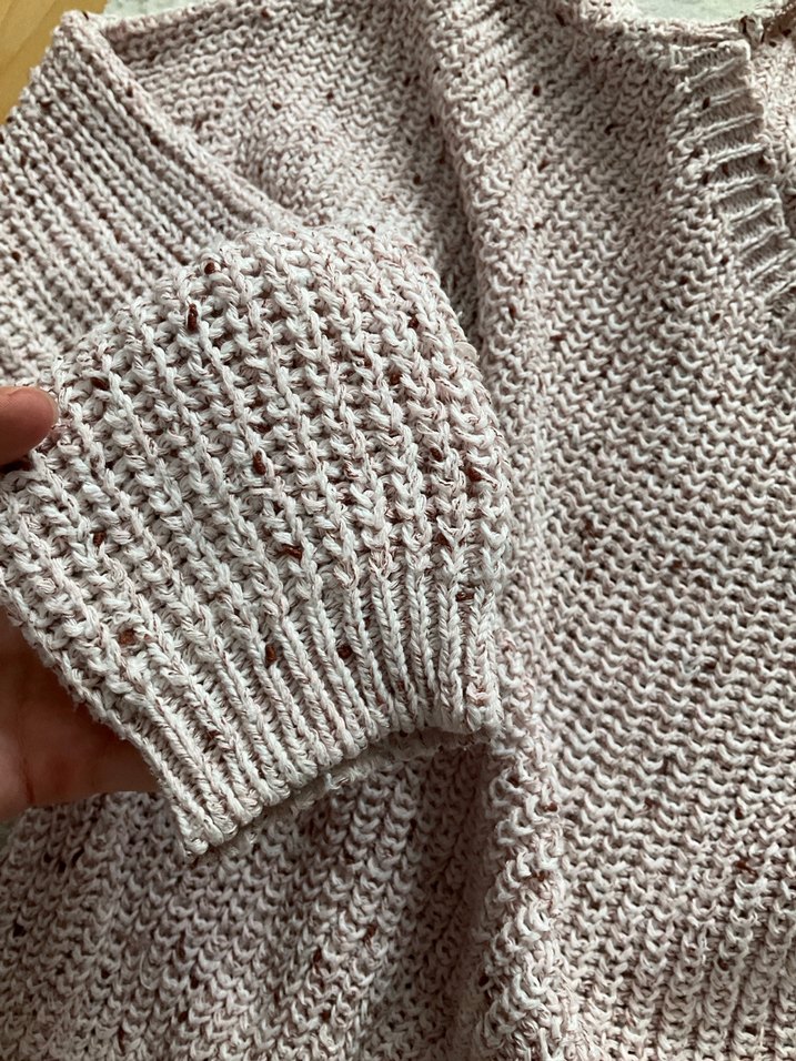 Pembe Örgü Kadın Kazak, Uzun Kollu, Normal Boy - Görsel 3