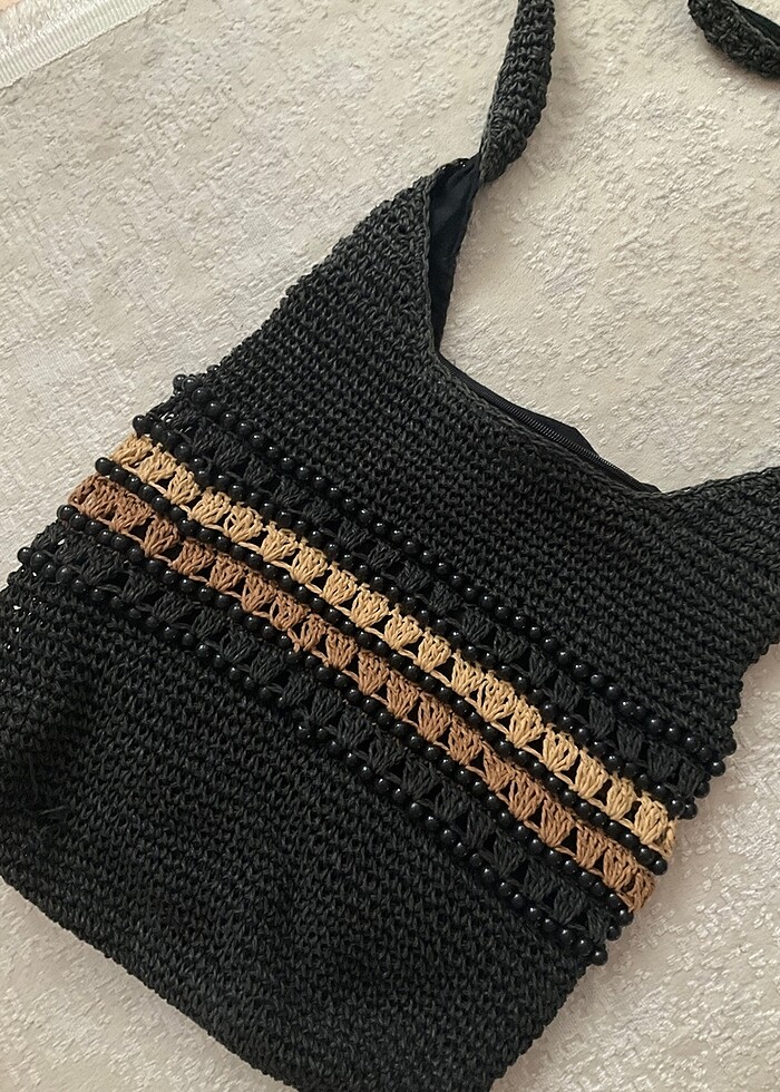 2000 ler boncuklu çanta - Görsel 2