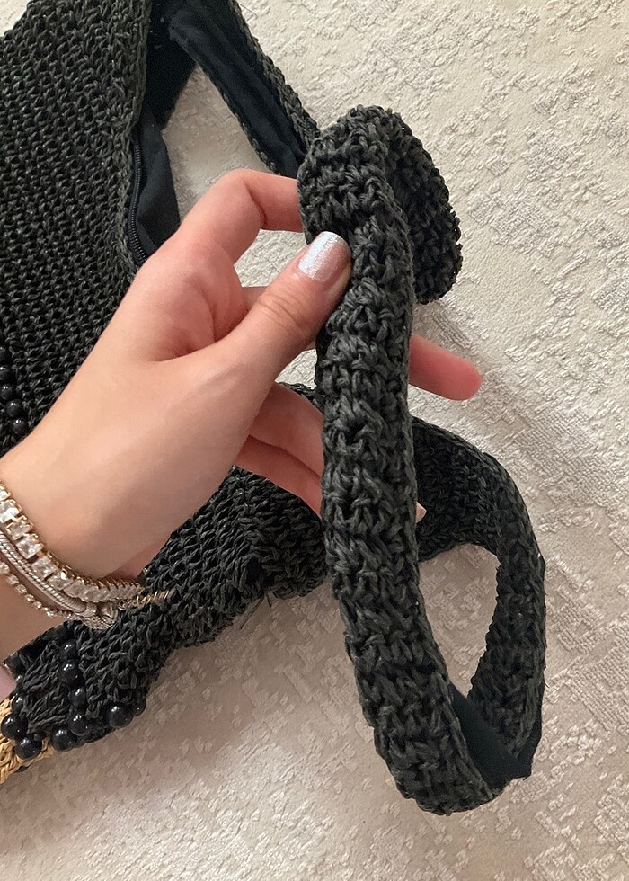 2000 ler boncuklu çanta - Görsel 5