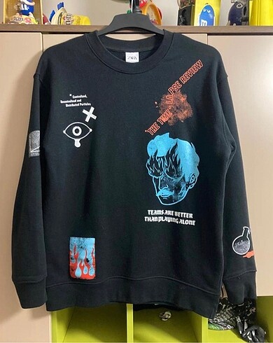 Zara Erkek baskılı Sweatshirt