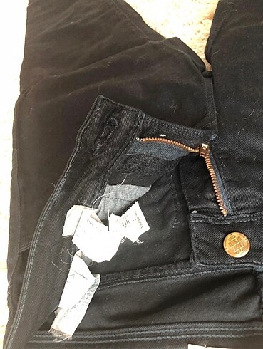 Zara Siyah 36 beden Canvas Dar kesim Pantolon - Görsel 5