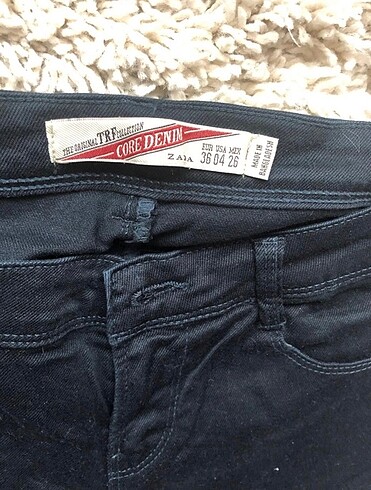 Zara Siyah 36 beden Canvas Dar kesim Pantolon - Görsel 3