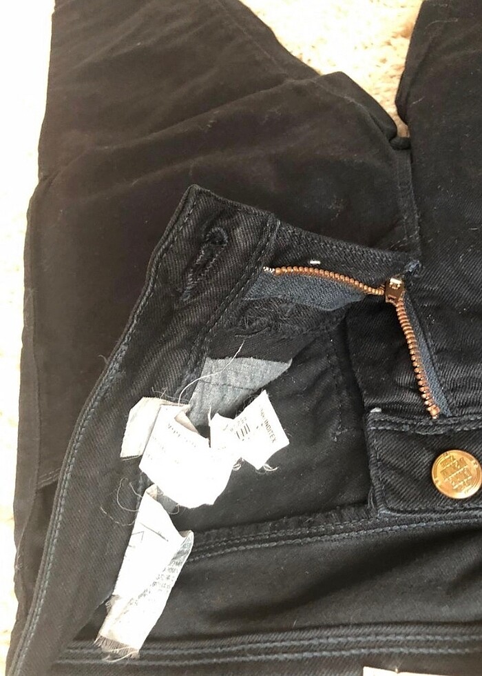 Zara Siyah 36 beden Canvas Dar kesim Pantolon - Görsel 5