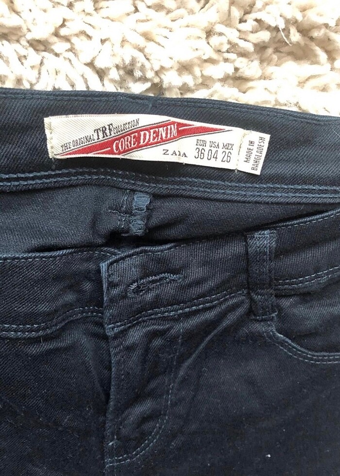 Zara Siyah 36 beden Canvas Dar kesim Pantolon - Görsel 3