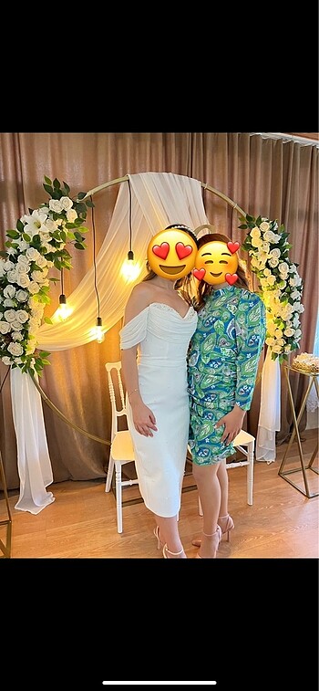 Bir kere kullanılmış nişan elbisesi