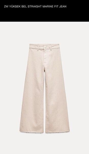 Zara yüksel bel straight marine fit jean