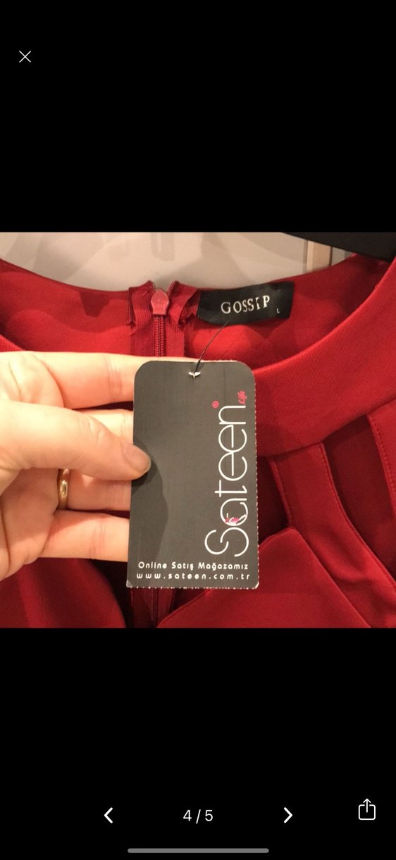 Kırmızı Kolsuz Elbise - Görsel 2