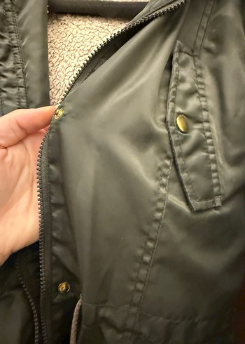 Kürk Detaylı Gri Deri Kadın Ceket - Görsel 6