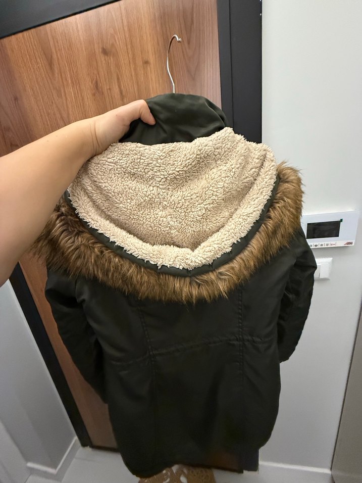 Kürk Detaylı Gri Deri Kadın Ceket - Görsel 4