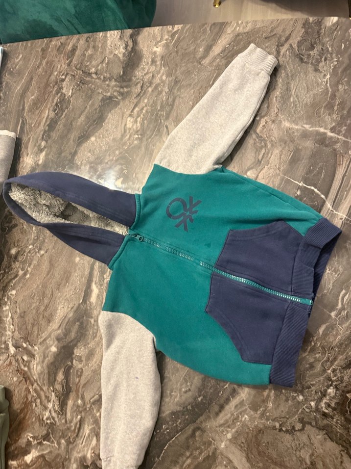 Kapüşonlu Fermuarlı Erkek Çocuk Sweatshirt - Görsel 2